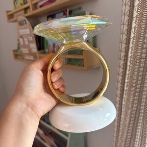 Bath & Body Works Gold and White Candle Holder